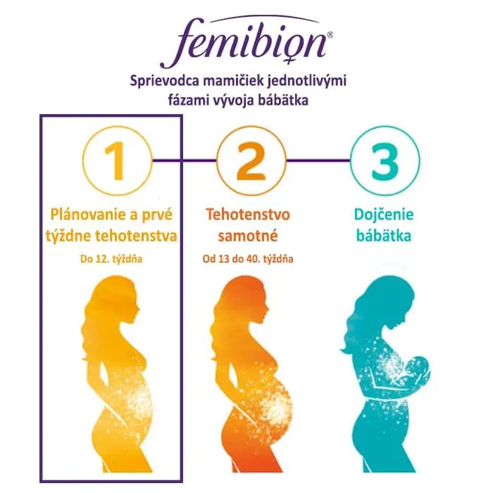 Femibion 1 - Nové zloženie s vybranými látkami až do 12. týždňa tehotenstva