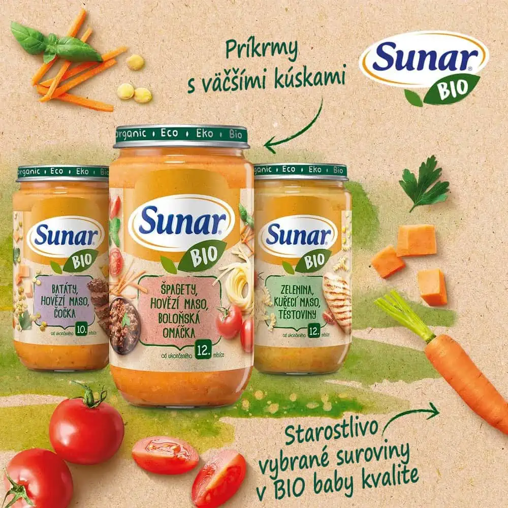 Sunar BIO príkrmy s väčšími kúskami
