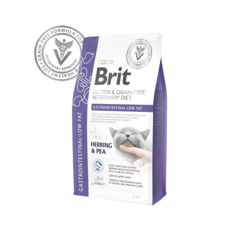 Veterinárna diéta Brit Veterinary Diets GF cat Gastrointestinal LOW FAT