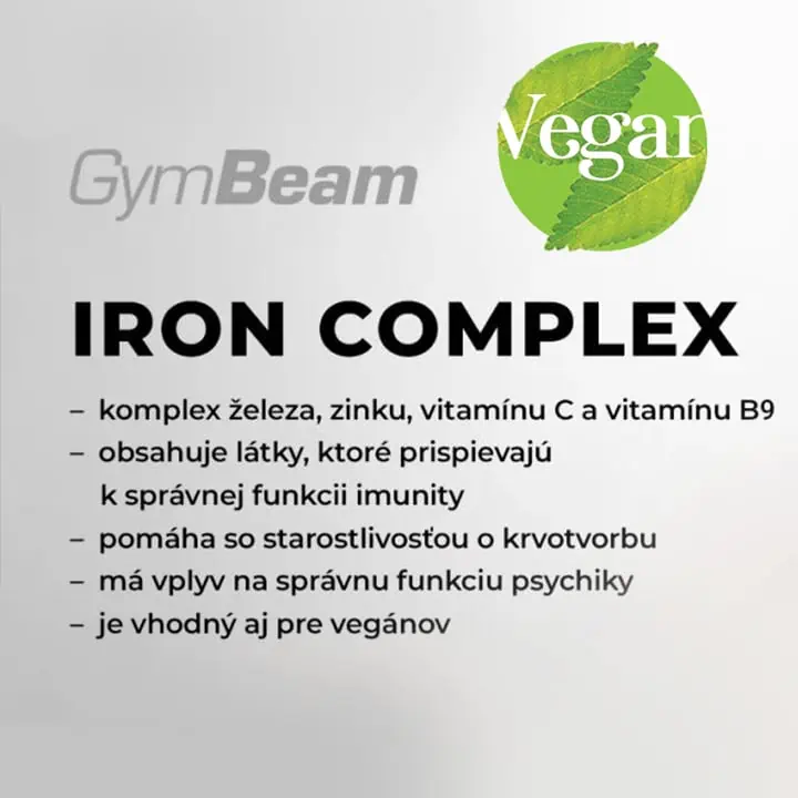 GymBeam Iron COMPLEX je doplnok vhodný aj pre vegánov