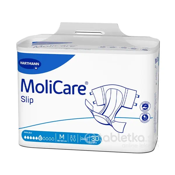 MoliCare Slip extra plus 6 kvapiek M inkontinenčné nohavičky, 90-120 cm, 30ks