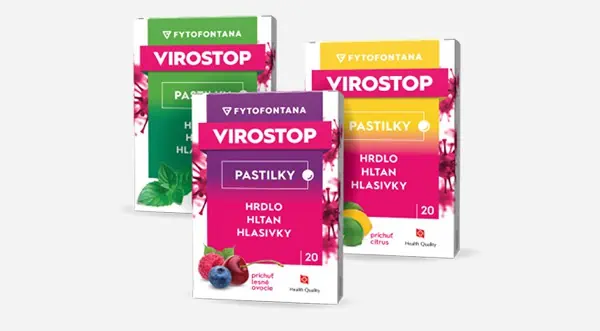 Virostop pastilky 3 príchutí