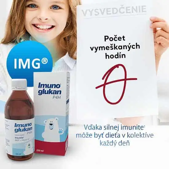 Vďaka silnej imunite a doplnku Imunoglukan P4H môže byť dieťa v kolektíve