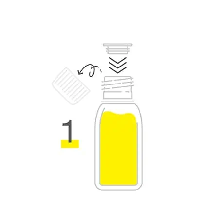 Podávanie sirupu CeVitko - Krok 1