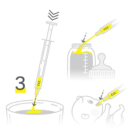 Podávanie sirupu CeVitko - Krok 3