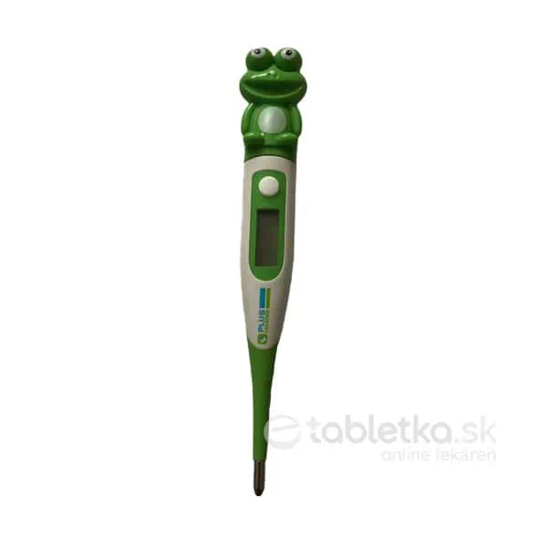 PLUS LEKÁREŇ Digitálny teplomer detský žabka, s puzdrom a ohybnou špičkou