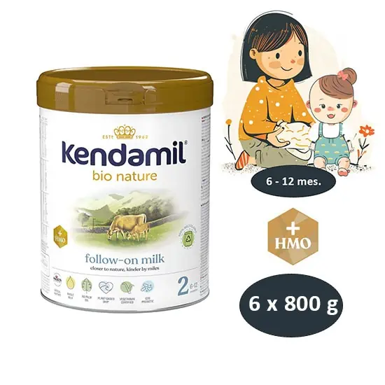 Kendamil BIO Nature 2 pokračovacie mlieko 6m+, HMO+, 6x800g