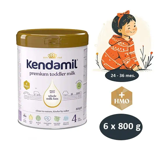 Kendamil Premium 4 HMO+, batoľacie mlieko 24m+ 6x800g